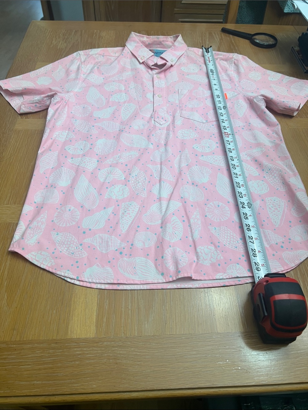 chubbies Pink Seashell Button-Down Men Shirt